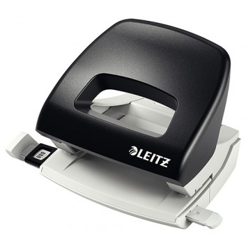 LEITZ Kleiner Bürolocher NeXXt; schwarz; 1,6 mm / 16 Blatt; mit Schiene 
