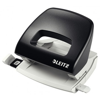  LEITZ Kleiner Bürolocher NeXXt; schwarz; 1,6 mm / 16 Blatt; mit Schiene 