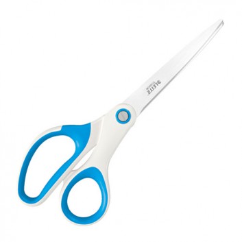  LEITZ Qualitätsschere WOW Titan; 20,5 cm; blau; mit ergonomischen Soft-Touch Griffen; titanbeschichtetes Edelstahl, rostfrei; spitz 