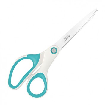  LEITZ Qualitätsschere WOW Titan; 20,5 cm; eisblau; mit ergonomischen Soft-Touch Griffen; titanbeschichtetes Edelstahl, rostfrei; spitz 