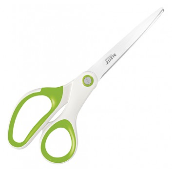  LEITZ Qualitätsschere WOW Titan; 20,5 cm; grün; mit ergonomischen Soft-Touch Griffen; titanbeschichtetes Edelstahl, rostfrei; spitz 