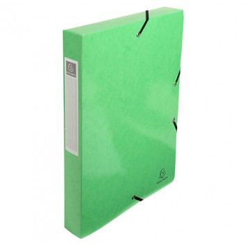  Exacompta Dokumentenbox Iderama; anisgrün; für DIN A4; laminierter Karton, 600 g/qm; ca. 350 Blatt; mit Gummizugverschluß, 3 Klappen 
