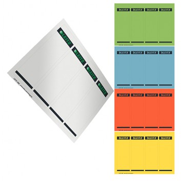  LEITZ Ordneretiketten für PC-Beschriftung; verschiedene Formate; verschiedene Farben; Papier; permanent; mit Easyprint bedruckbar 
