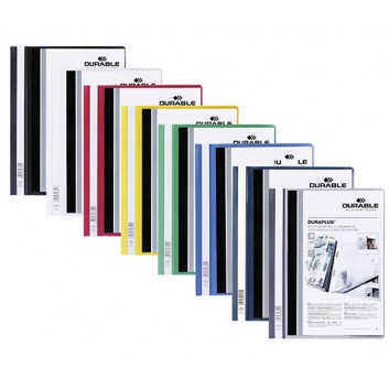  DURABLE Angebotshefter DURAPLUS®; verschiedene Farben; für DIN A4 Überbreite; strapazierfähige Folie; ca. 100 Blatt 