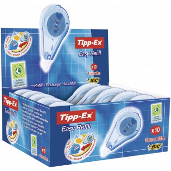  Tipp-Ex Korrekturroller Easy Refill ecolutions; 5,0 mm x 14 m; nachfüllbar; mit Bandverbrauchanzeige; weiß; Nachfüller: Artikel # 639435 