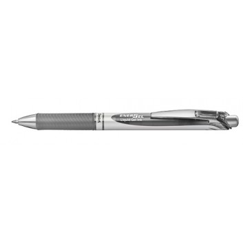  Pentel BL77 EnerGel Gelschreiber; grau; 0,35 mm (Kugeldurchmesser: 0,7 mm); dokumentenecht, lichtecht, wasserfest 