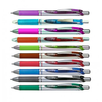  Pentel BL77 EnerGel Gelschreiber; verschiedene Farben; 0,35 mm (Kugeldurchmesser: 0,7 mm); dokumentenecht, lichtecht, wasserfest 