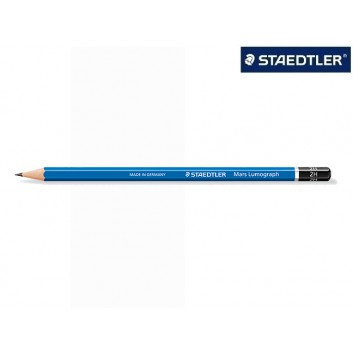  STAEDTLER Mars-Lumograph	 Bleistift; 2H; blau; Sechskantschaft; ohne Radierer 