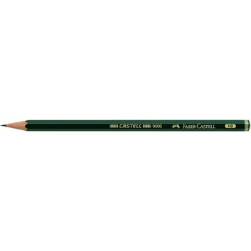  Faber-Castell CASTELL® 9000 Bleistift; HB; dunkelgrün; Sechskantschaft, gespitzt; ohne Radierer; zum Schreiben, Zeichnen und Skizzieren 