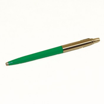  Parker K60 t-ball Jotter Druckkugelschreiber; grün; blau; M; grüner Plastikschaft und Edelstahl; Edelstahlkappe mit Edelstahlclip; Großraummine 