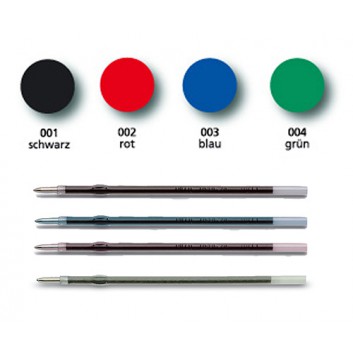  PILOT Dr.Grip Steckmine; blau / schwarz / rot; F (fein) / M (mittel); Schaftmaterial: Kunststoff; Steckmine für Dr.Grip #642070; Länge: 151mm 