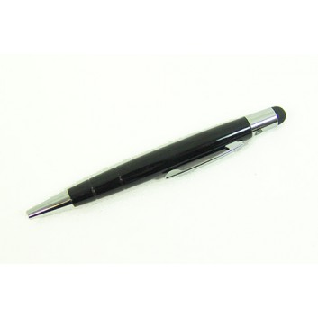  WEDO 2-in-1 Touch Pen Mini + Kugelschreiber; uni; schwarz; blau; 1 mm; 2 in 1: Kugelschreiber + Touch; Metallclip silber; Kurzmine 