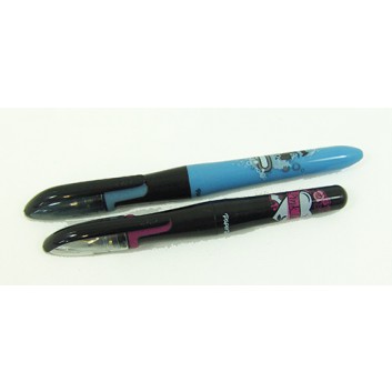  Papermate Paper Mate Finger-Stopp Füller; verschiedene Motive; blau-pink / pink-schwarz; Patronenfüller; ca. 12 cm lang 
