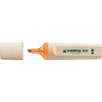  edding 24 EcoLine Leuchtmarker; orange; ca. 2-5 mm; Keilspitze; Inkjet geeignet, Filterfasern aus recy.; Textmarker, Leuchtmarker, Highlighter 