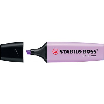  STABILO BOSS® Original Pastell Leuchtmarker; Schimmer von lila; 2 + 5 mm; Keilspitze; bis zu 4 Stunden Austrockenschutz 