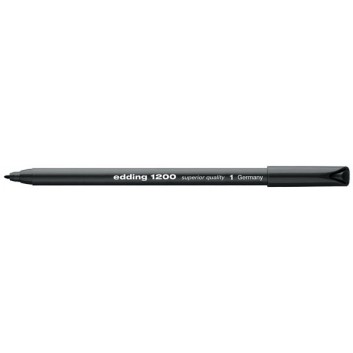  edding 1200 colour pen Faserschreiber; schwarz; 001; ca. 1 mm; Einwegstift, Mine nicht auswechselbar; Fasermaler mit Kappe 