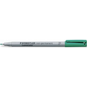  STAEDTLER Lumocolor Folienstift non-permanent; grün; F = fein, ca. 0,6 mm; Rundspitze; wasserlöslich,feucht abwischbar v.Folien 