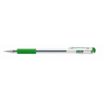  Pentel K116 Hybrid Grip Gelschreiber; grün; 0,3 mm; wasserfeste und lichtechte Pigmenttinte; passende Mine: KF6, Art.Nr. 642006; Gelstift mit Kappe 