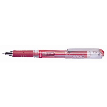  Pentel K230 Hybrid metallic Gelschreiber; metallic-rot; 1,0 mm, mittel; permanent,lichtecht,deckend-Pigmenttinte; passende Mine: KFR10 