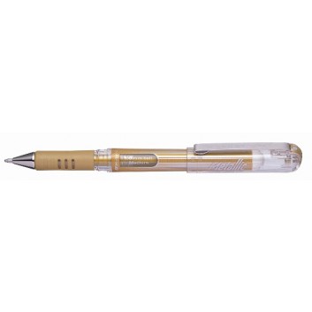  Pentel K230 Hybrid metallic Gelschreiber; gold; 1,0 mm, mittel; permanent,lichtecht,deckend-Pigmenttinte; passende Mine: KFR10 