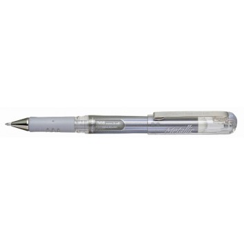  Pentel K230 Hybrid metallic Gelschreiber; silber; 1,0 mm, mittel; permanent,lichtecht,deckend-Pigmenttinte; passende Mine: KFR10 