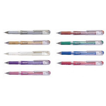  Pentel K230 Hybrid metallic Gelschreiber; verschiedene Farben; 1,0 mm, mittel; permanent,lichtecht,deckend-Pigmenttinte; passende Mine: KFR10 