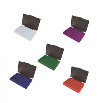  Kores Stempelkissen Stampo (Kunststoffgehäuse); blau / grün / rot / schwarz / violett; 70 x 110 mm; Größe 2; Kunststoffgehäuse; ohne Öl 