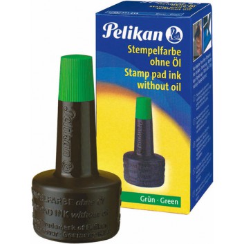  Pelikan Stempelfarbe; grün; 28 ml; Verstreichflasche; ohne Öl; für Gummi und viele Polymerstempel 