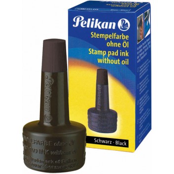 Pelikan Stempelfarbe; schwarz; 28 ml; Verstreichflasche; ohne Öl; für Gummi und viele Polymerstempel 