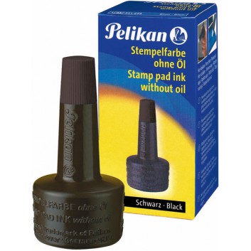  Pelikan Stempelfarbe; schwarz; 28 ml; Verstreichflasche; ohne Öl; Verstreichflasche 