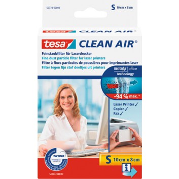  tesa Feinstaubfilter Clean Air®; Größe: S (100 x 80 mm); für Laserdrucker, Fax- und Kopiergeräte; 1 Stück 