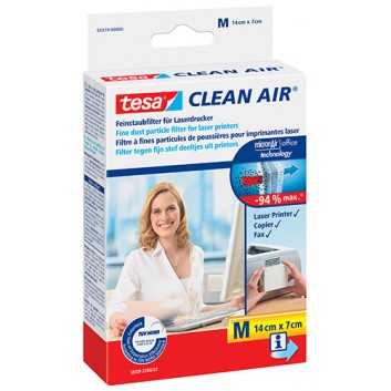  tesa Feinstaubfilter Clean Air®; Größe: M (140 x 70 mm); für Laserdrucker, Fax- und Kopiergeräte; 1 Stück 