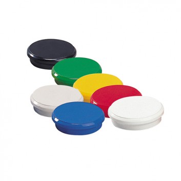  Dahle Magnete; 24 x 7 mm (Ø x H); verschiedene Farben; 3N (ca. 300 g); rund 