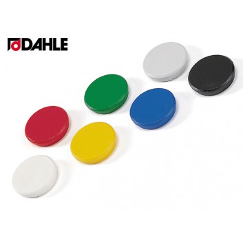  Dahle Magnete; 32 x 7 mm (Ø x H); verschiedene Farben; 8N (ca. 800 g); rund 