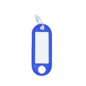  WEDO Schlüsselanhänger mit Ring; blau; mit Beschriftungsfenster; Plastik 