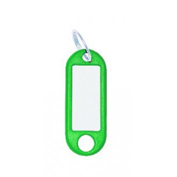  WEDO Schlüsselanhänger mit Ring; grün; mit Beschriftungsfenster; Plastik 