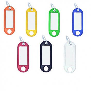  WEDO Schlüsselanhänger mit Ring; viele verschiedene Farben; mit austauschbarem Beschriftungsfenster; Kunststoff 
