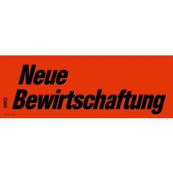  RNK Leuchtplakat; 4 verschiedene Texte; 480 x 170 mm; leuchtrot; Papier; mit Klebepad 