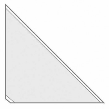  VELOFLEX Dreiecktasche, 100er Pack; Schenkelmaß 10 x 10 cm; transparent; glasklar; Ecke offen; mit selbstklebender Rückseite; Polypropylen; keine 