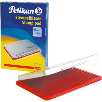  Pelikan Stempelkissen - Metallgehäuse; rot; 70 x 110 mm; Größe 2; ohne Öl 