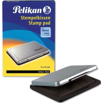  Pelikan Stempelkissen - Metallgehäuse; blau / grün / rot / schwarz; 70 x 110 mm; Größe 2; ohne Öl 