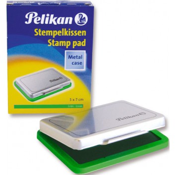 Pelikan Stempelkissen - Metallgehäuse; blau / grün / rot / schwarz; 50 x 70 mm; Größe 3; ohne Öl 