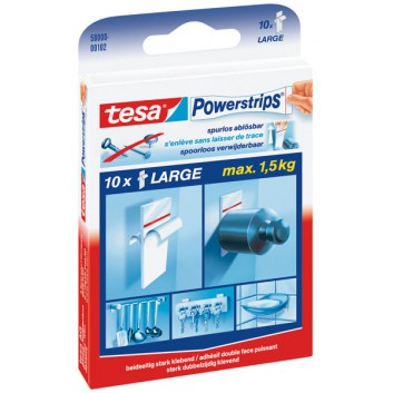  tesa Powerstrips® Large; weiß; 2 kg; 20 x 50 mm 