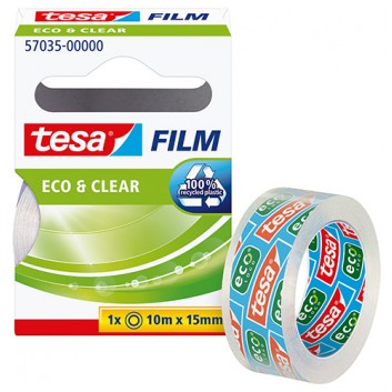  tesa tesafilm® Eco & Clear; 15 mm x 10 m (Mini); transparent; PP recycling; ohne Lösungsmittel; Einzelrolle -> alternativ 657008 