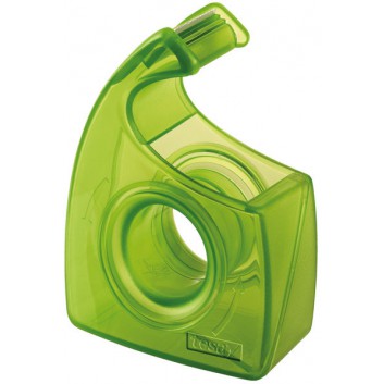  tesa EcoLogo EasyCut Handabroller - Mini; bis 10 m x 19 mm = Minirollen; grün-transluzent; leer = ohne Klebefilm; 100 % recycelter Kunststoff 