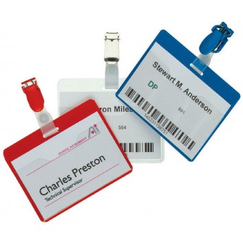  DURABLE Namensschild mit Clip; transparent; 60 x 90 mm 