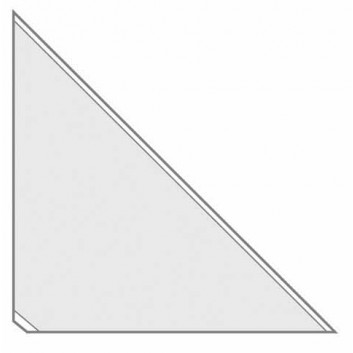  VELOFLEX Dreiecktasche, 8er Pack; Schenkelmaß 17 x 17 cm; transparent; glasklar; Ecke offen; mit selbstklebender Rückseite; Polypropylen; keine 