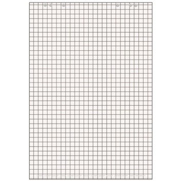  Flipchartblock holzfrei; 67 x 99 cm; kariert, gerollt, 80g/m2, 20-Blatt/Block 