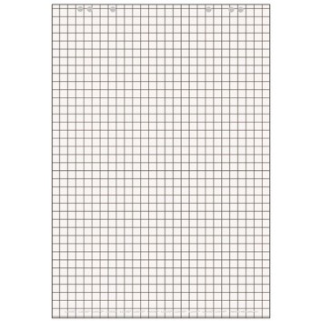  Flipchartblock holzfrei; 67 x 99 cm; kariert, gerollt, 80g/m2, 20-Blatt/Block 