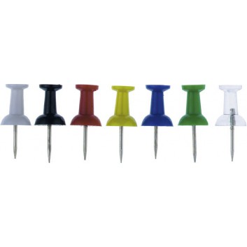  WEDO Pinnadeln; Nadelkopf: 10 mm / Nadellänge: 12 mm; schwarz; 100 Stück lose in Klarsichtbox; Farb-Nr. 201 